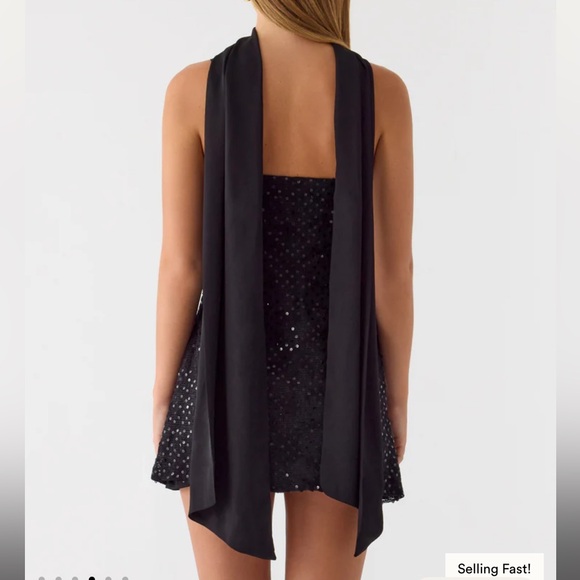 peppermayo black sequin mini dress - Picture 4 of 9